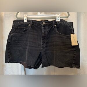 Black Denim Cutoff Shorts